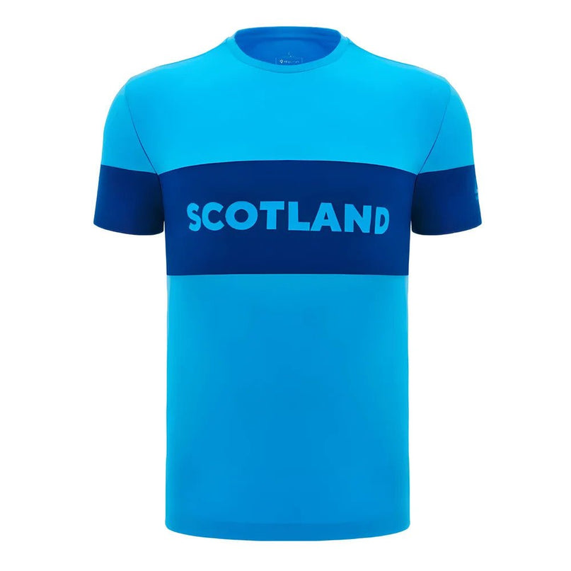 2024-2025 Scotland Rugby Leisure Cotton T-Shirt (Sky Blue) |Product - T-Shirt | Macron | Absolute Rugby