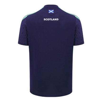 2024-2025 Scotland Rugby Poly Training Shirt (Navy) |Product - Training Shirts | Macron | Absolute Rugby