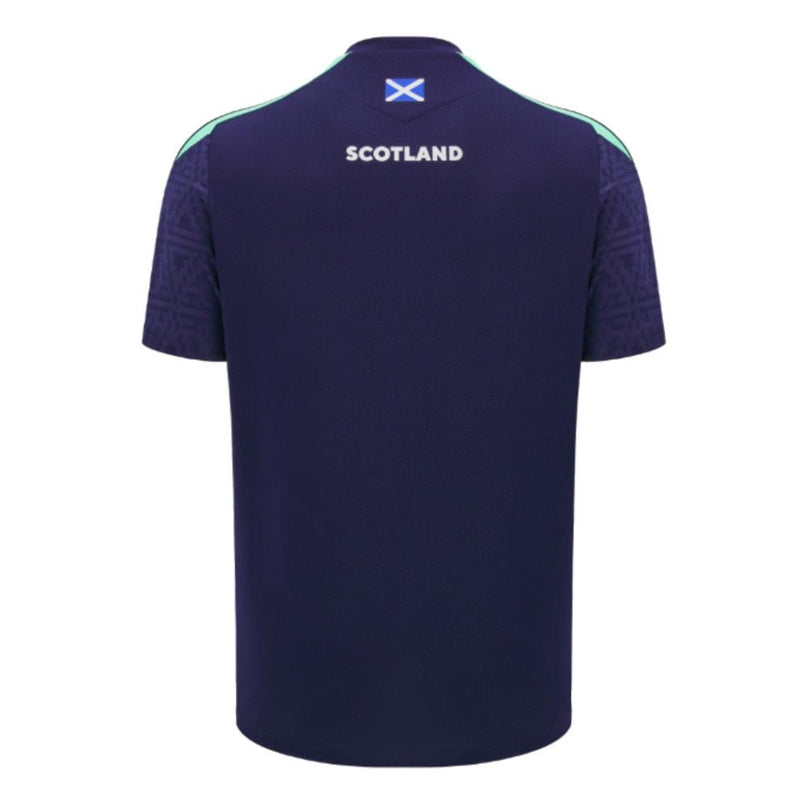 2024-2025 Scotland Rugby Poly Training Shirt (Navy) |Product - Training Shirts | Macron | Absolute Rugby