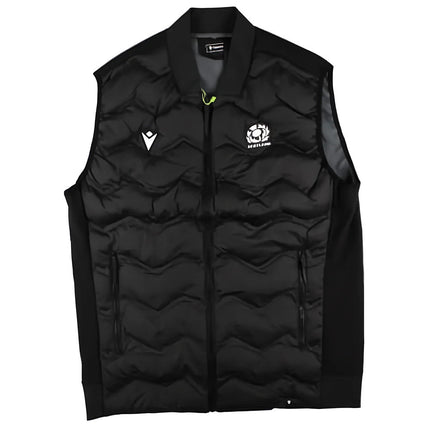2024-2025 Scotland Rugby Travel Padded Gilet (Navy) |Product - Jackets | Macron | Absolute Rugby
