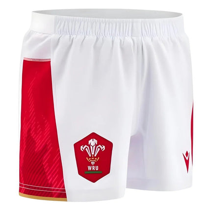 2024-2025 Wales Home Rugby Shorts (White) |Product - Shorts | Macron | Absolute Rugby
