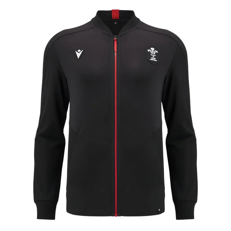 2024-2025 Wales Rugby Anthem Jacket (Black) |Product - Jackets | Macron | Absolute Rugby