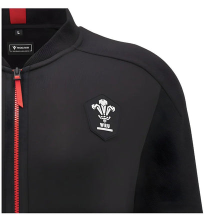 2024-2025 Wales Rugby Anthem Jacket (Black) |Product - Jackets | Macron | Absolute Rugby