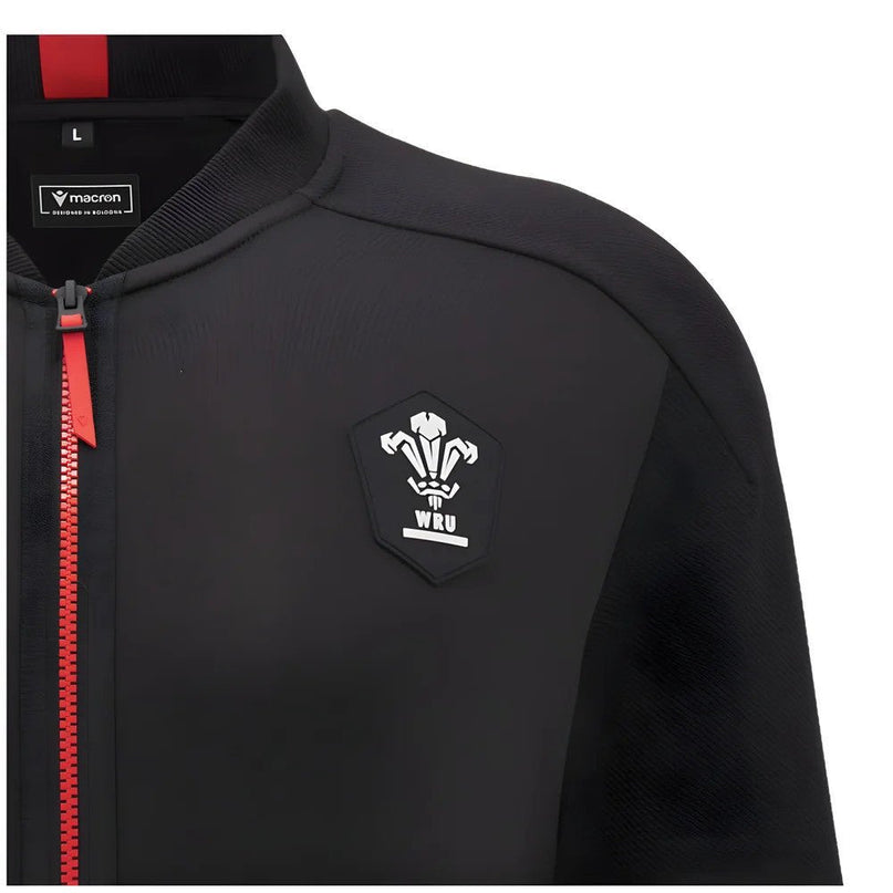 2024-2025 Wales Rugby Anthem Jacket (Black) |Product - Jackets | Macron | Absolute Rugby