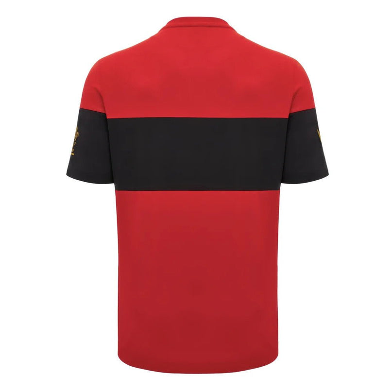 2024-2025 Wales Rugby Leisure T-Shirt (Red) |Product - T-Shirt | Macron | Absolute Rugby