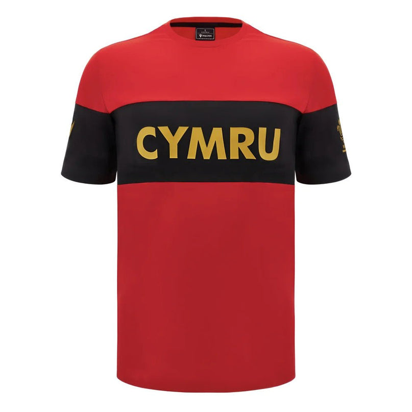 2024-2025 Wales Rugby Leisure T-Shirt (Red) |Product - T-Shirt | Macron | Absolute Rugby