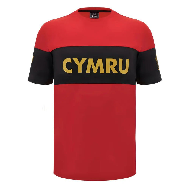 2024-2025 Wales Rugby Leisure T-Shirt (Red) - Kids |Product - T-Shirt | Macron | Absolute Rugby