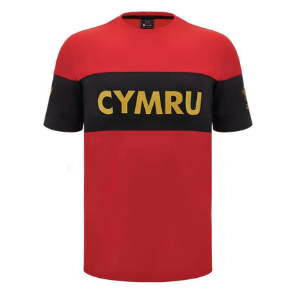 2024-2025 Wales Rugby Leisure T-Shirt (Red) - Kids |Product - T-Shirt | Macron | Absolute Rugby