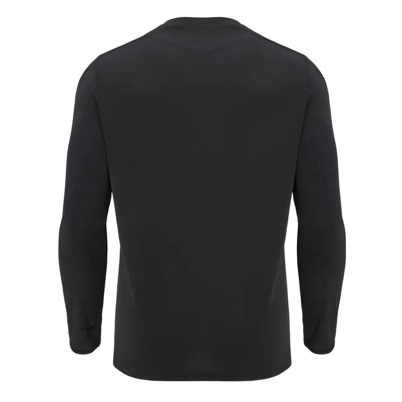 2024-2025 Wales Rugby LS Poly Training Shirt (Black) |Product - Training Shirts | Macron | Absolute Rugby