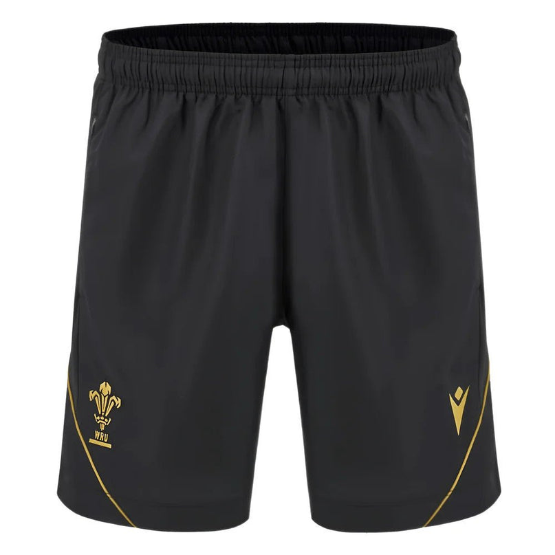 2024-2025 Wales Rugby Micro Bermuda Shorts (Black) - Kids |Product - Shorts | Macron | Absolute Rugby