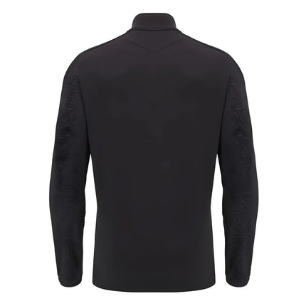 2024-2025 Wales Rugby Training 1/4 Zip Top (Black) |Product - Training Tops | Macron | Absolute Rugby