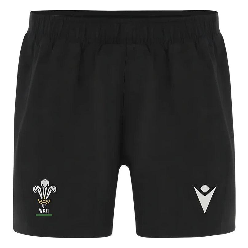 2024-2025 Wales Rugby Training Shorts (Black) |Product - Shorts | Macron | Absolute Rugby