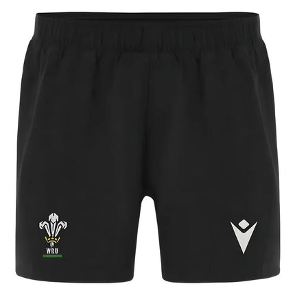 2024-2025 Wales Rugby Training Shorts (Black) |Product - Shorts | Macron | Absolute Rugby