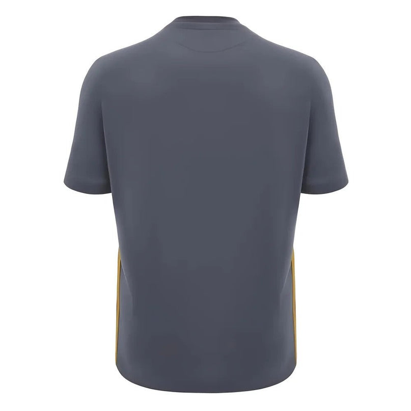 2024-2025 Wales Rugby Travel Cotton T-Shirt (Anthracite) |Product - T-Shirt | Macron | Absolute Rugby