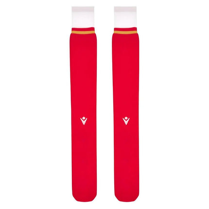 2024-2025 Wales WRU Rugby Home Socks (Red) |Product - Socks | Macron | Absolute Rugby