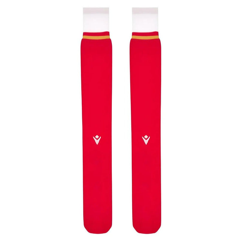 2024-2025 Wales WRU Rugby Home Socks (Red) |Product - Socks | Macron | Absolute Rugby