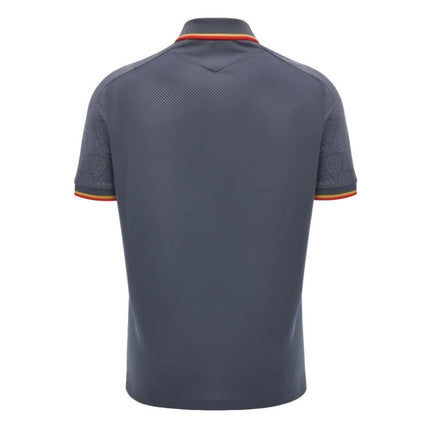 2024-2025 Wales WRU Rugby Travel Polo Shirt (Anthracite) |Product - Jackets | Macron | Absolute Rugby