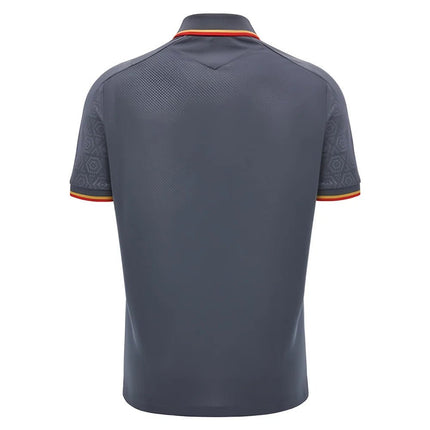 2024-2025 Wales WRU Rugby Travel Polo Shirt (Anthracite) - Kids |Product - Polo Shirts | Macron | Absolute Rugby