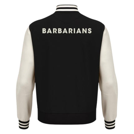 2025-2026 Barbarians Rugby Warm Up Jacket (Black) |Product - Jackets | Macron | Absolute Rugby