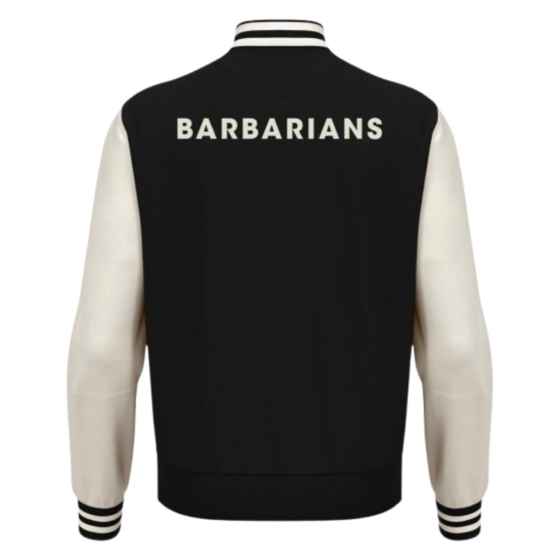 2025-2026 Barbarians Rugby Warm Up Jacket (Black) |Product - Jackets | Macron | Absolute Rugby