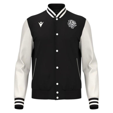2025-2026 Barbarians Rugby Warm Up Jacket (Black) |Product - Jackets | Macron | Absolute Rugby