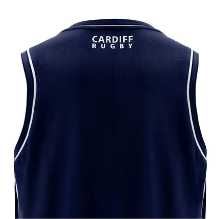 2025-2026 Cardiff Blues Basketball Singlet (Navy) |Product - Sleeveless | Macron | Absolute Rugby