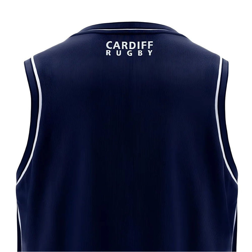 2025-2026 Cardiff Blues Basketball Singlet (Navy) |Product - Sleeveless | Macron | Absolute Rugby