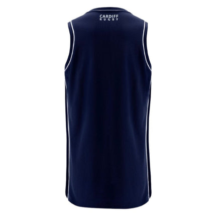 2025-2026 Cardiff Blues Basketball Singlet (Navy) |Product - Sleeveless | Macron | Absolute Rugby