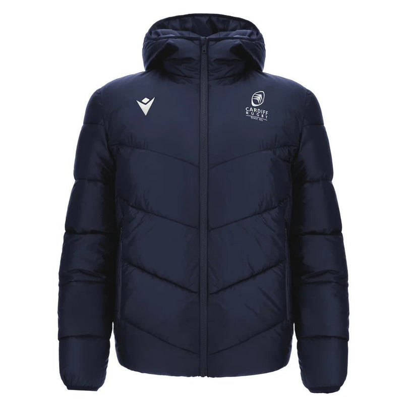 2025-2026 Cardiff Blues Padded Bomber Jacket (Navy) |Product - Jackets | Macron | Absolute Rugby