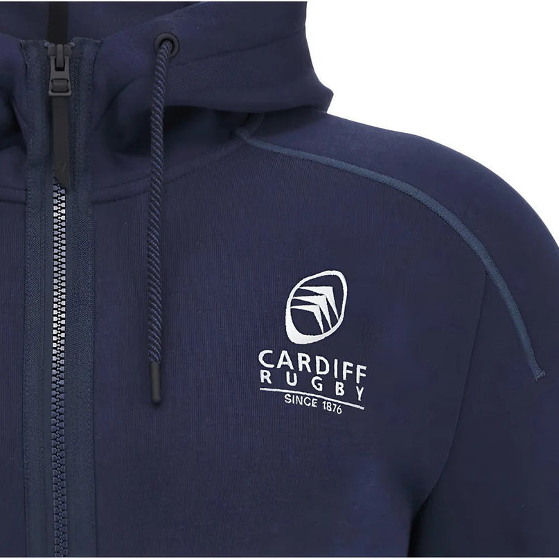 2025-2026 Cardiff Blues Rugby Ath Cotton Hoody (Navy) |Product - Hoodies | Macron | Absolute Rugby
