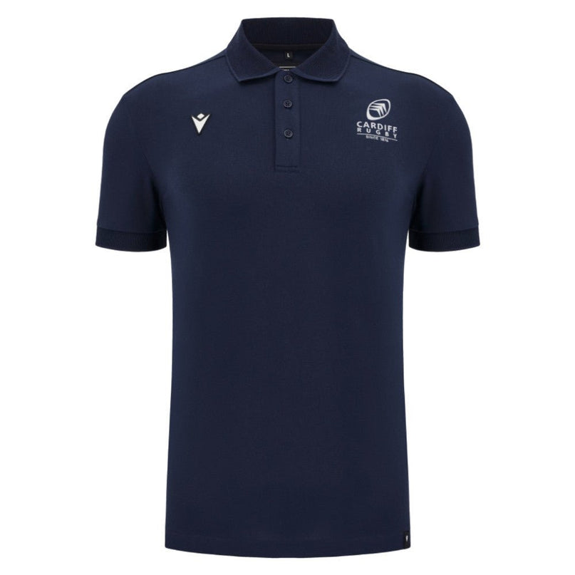 2025-2026 Cardiff Blues Rugby Ath Cotton Polo Shirt (Navy) |Product - Polo Shirts | Macron | Absolute Rugby