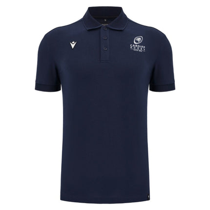 2025-2026 Cardiff Blues Rugby Ath Cotton Polo Shirt (Navy) |Product - Polo Shirts | Macron | Absolute Rugby