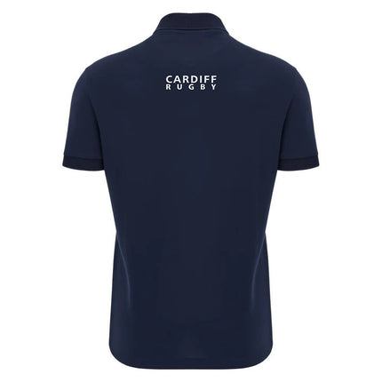 2025-2026 Cardiff Blues Rugby Ath Cotton Polo Shirt (Navy) |Product - Polo Shirts | Macron | Absolute Rugby