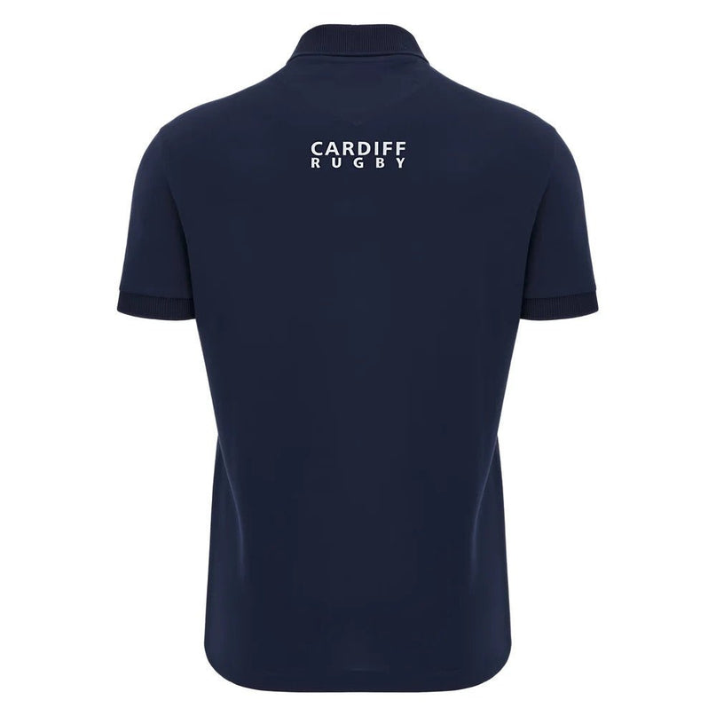 2025-2026 Cardiff Blues Rugby Ath Cotton Polo Shirt (Navy) |Product - Polo Shirts | Macron | Absolute Rugby