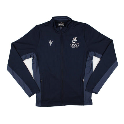 2025-2026 Cardiff Blues Rugby Travel 3D Full Zip Top (Navy) |Product - Training Tops | Macron | Absolute Rugby