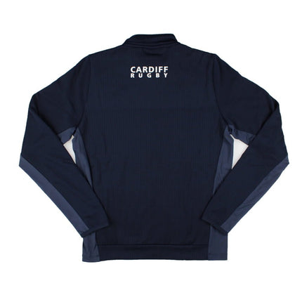 2025-2026 Cardiff Blues Rugby Travel 3D Full Zip Top (Navy) |Product - Training Tops | Macron | Absolute Rugby