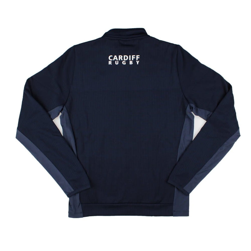 2025-2026 Cardiff Blues Rugby Travel 3D Full Zip Top (Navy) |Product - Training Tops | Macron | Absolute Rugby