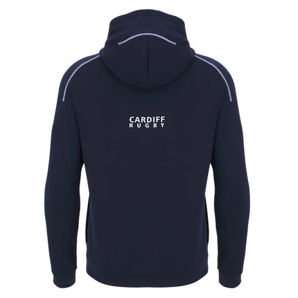 2025-2026 Cardiff Blues Warm Up Ath Full Zip Hoodie (Black) |Product - Hoodies | Macron | Absolute Rugby