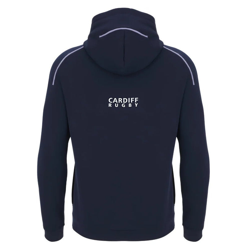 2025-2026 Cardiff Blues Warm Up Ath Full Zip Hoodie (Black) |Product - Hoodies | Macron | Absolute Rugby