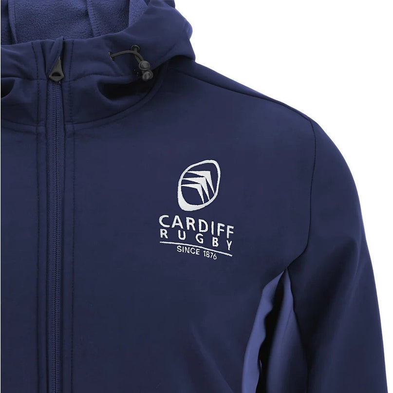 2025-2026 Cardiff Rugby Softshell Jacket (Navy) |Product - Jackets | Macron | Absolute Rugby