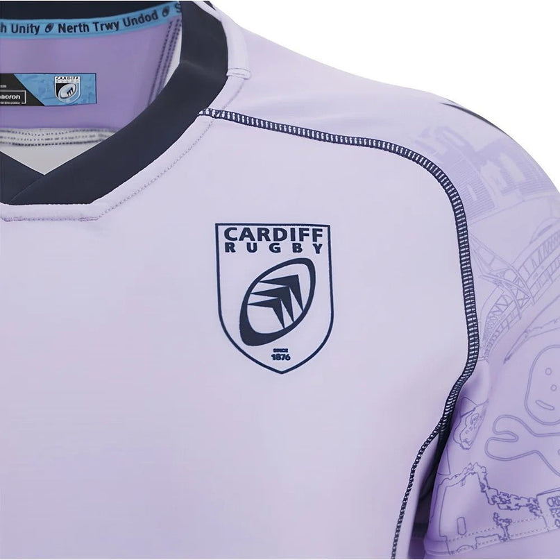 2025-2026 Cardiff Rugby Training Jersey (Lilac) |Product - Training Shirts | Macron | Absolute Rugby