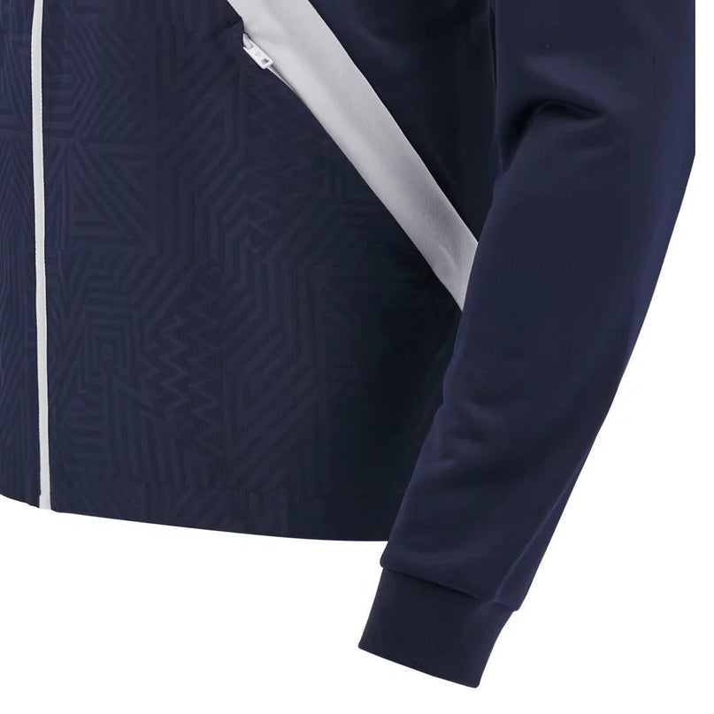 2025-2026 Edinburgh Rugby Hooded Warm Up Jacket (Navy) |Product - Hoodies | Macron | Absolute Rugby