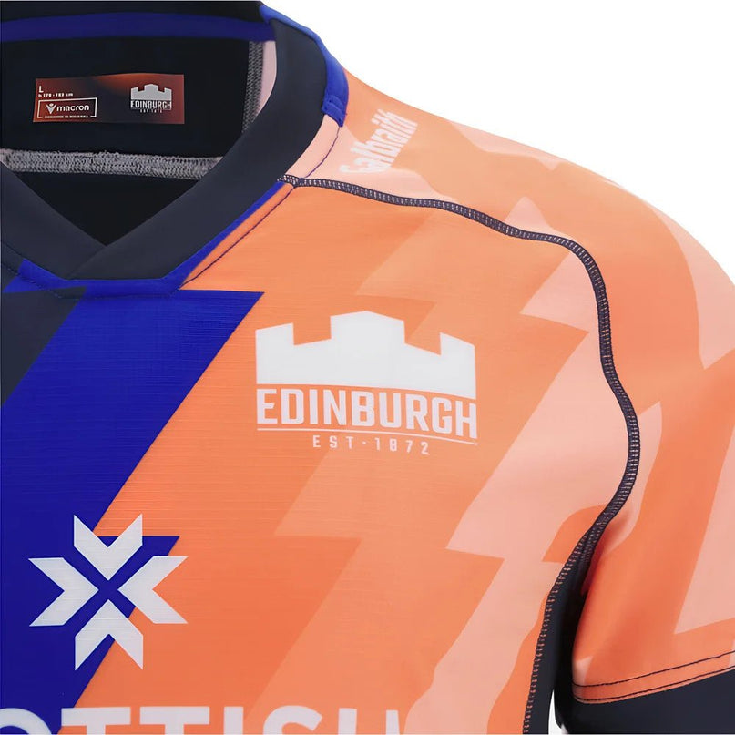 2025-2026 Edinburgh Rugby Training Jersey (Orange-Blue) |Product - Training Shirts | Macron | Absolute Rugby