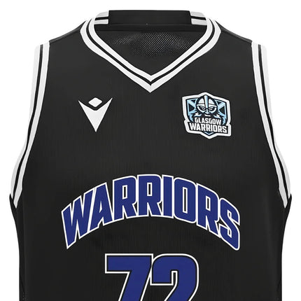 2025-2026 Glasgow Warriors Basketball Singlet (Black) |Product - Sleeveless | Macron | Absolute Rugby