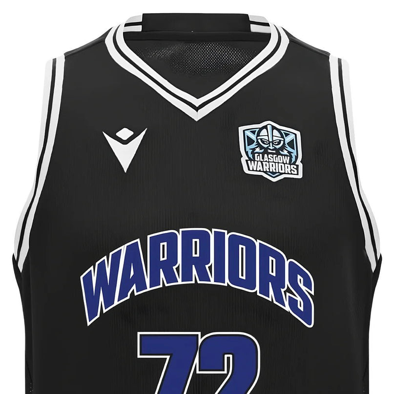 2025-2026 Glasgow Warriors Basketball Singlet (Black) |Product - Sleeveless | Macron | Absolute Rugby