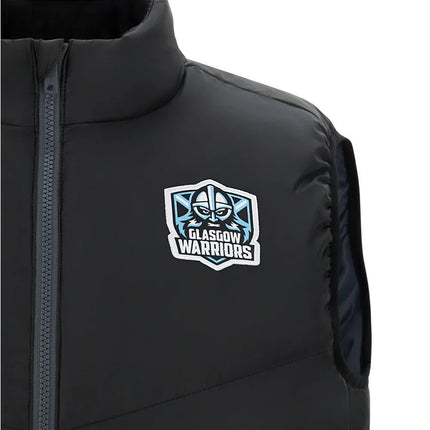 2025-2026 Glasgow Warriors Rugby Padded Gilet (Black) |Product - Jackets | Macron | Absolute Rugby