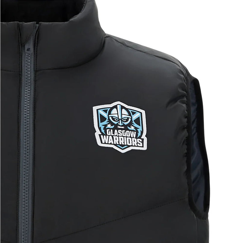 2025-2026 Glasgow Warriors Rugby Padded Gilet (Black) |Product - Jackets | Macron | Absolute Rugby