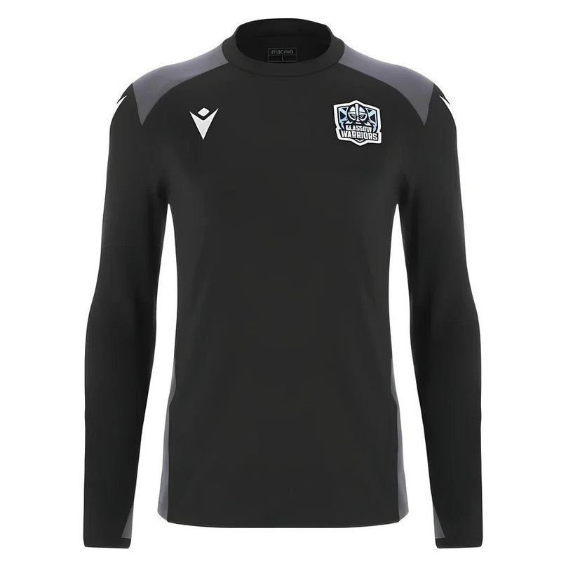 2025-2026 Glasgow Warriors Training Sweatshirt (Black) |Product - Sweat Tops | Macron | Absolute Rugby