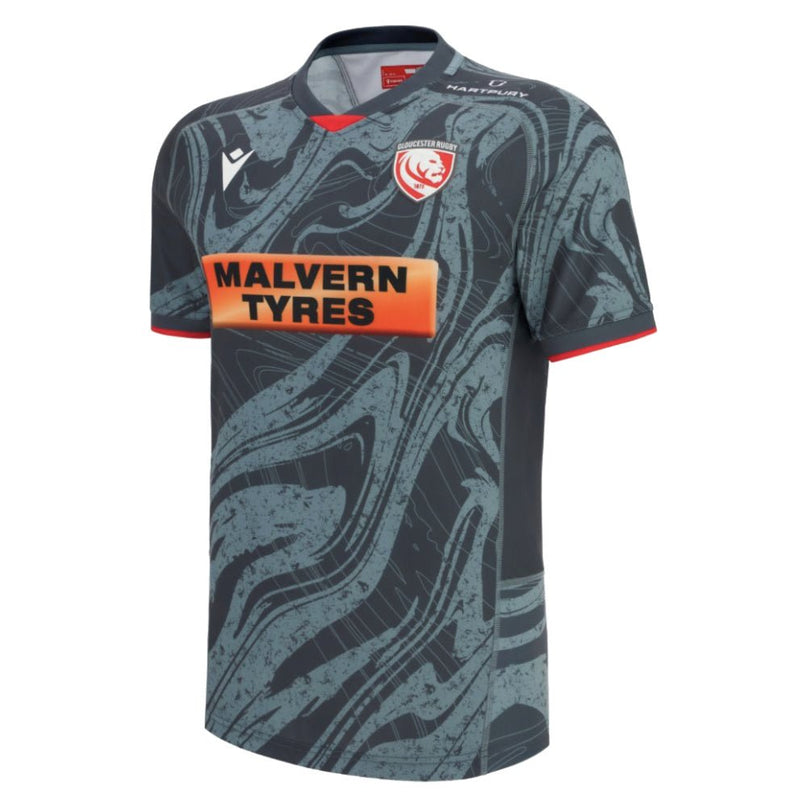2025-2026 Gloucester Rugby Euro Replica Shirt |Product - Football Shirts | Macron | Absolute Rugby