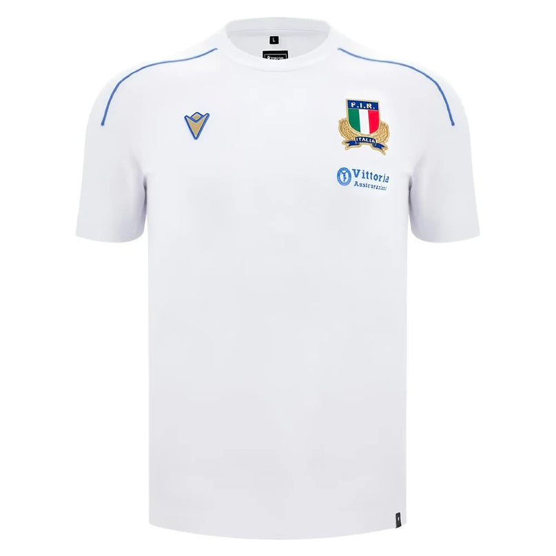 2025-2026 Italy FIR Rugby Ath Cotton Shirt (White) |Product - T-Shirt | Macron | Absolute Rugby